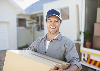 Man holding boxes at Keepers Self Storage in New York, New York