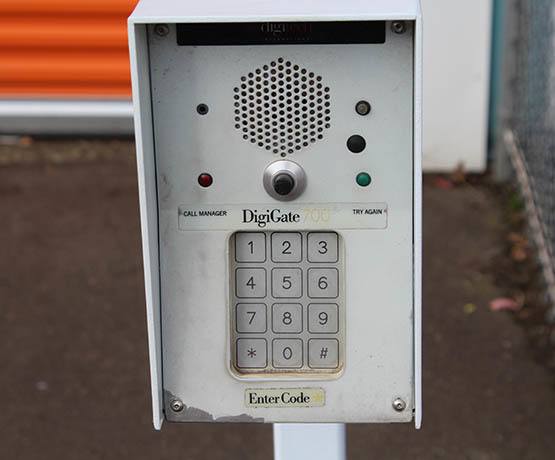 Safety keypads at self storage in Eugene