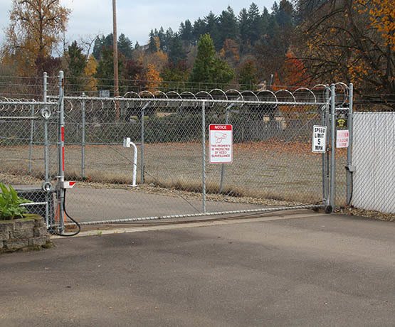 Security Gate at Eugene self storage