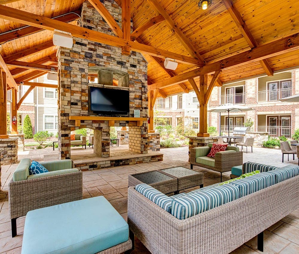 External entertainment center offered bt CWS Apartment Homes