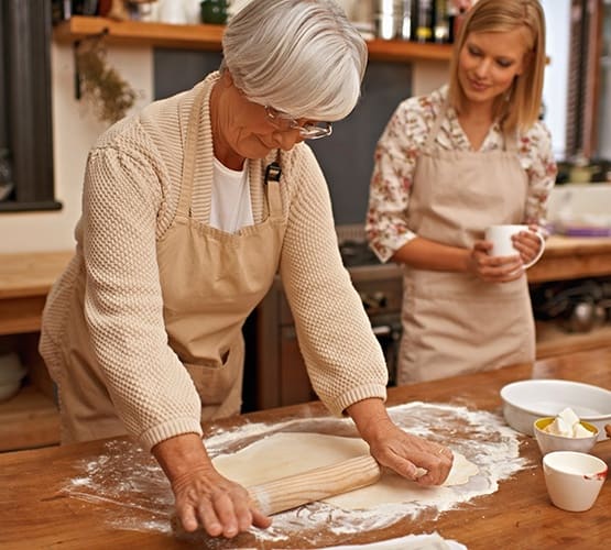 Resident baking at Grand Villa of Clearwater in Florida