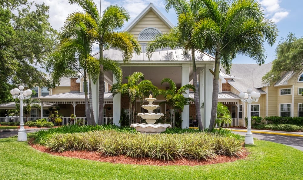 Front entrance exterior at Grand Villa of Largo in Florida