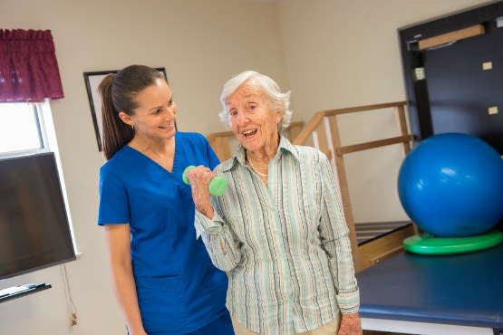 Physical therapy rehab services at Rolling Meadows Health & Rehabilitation Center