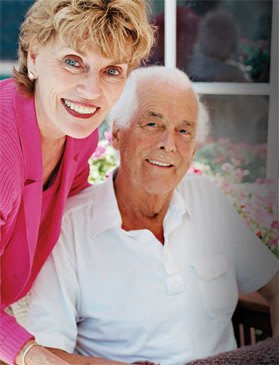 Happy couple enjoying senior resources from DELETED - Westmont Living