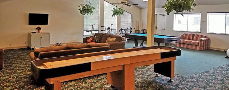 Common game room at the senior living community in Sacramento
