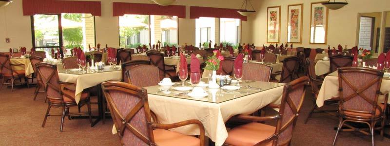 Common dining room at the senior living community in Sacramento