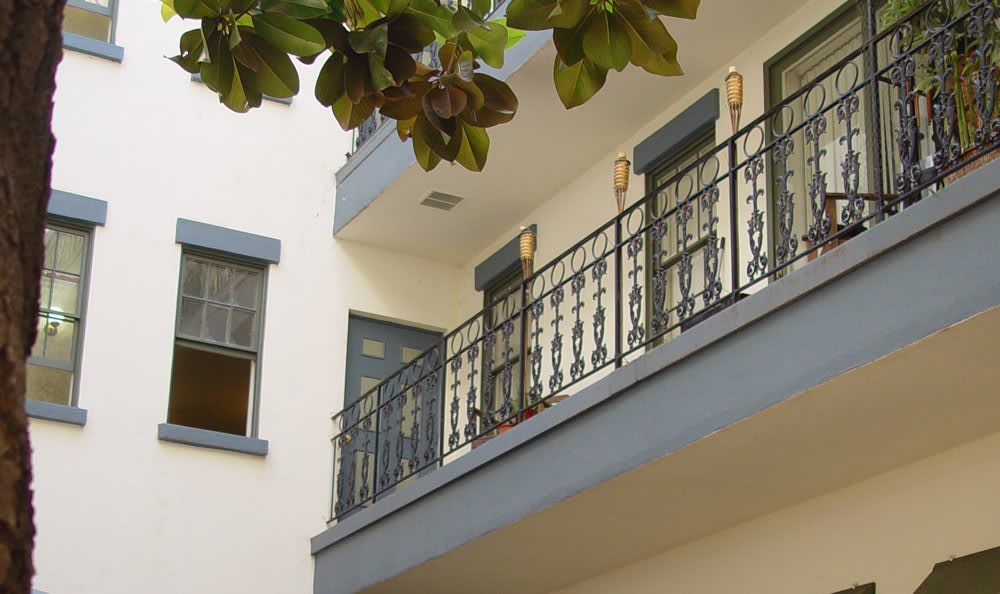 Balcony at Clarendon House in Sacramento, California