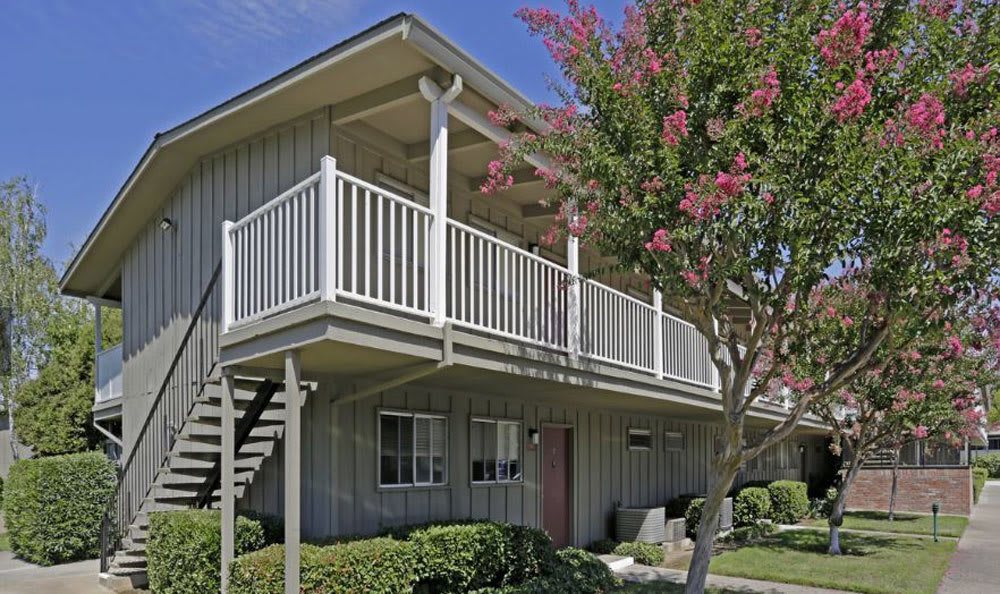 Porch at Castle Hill Apartments in Sacramento, California