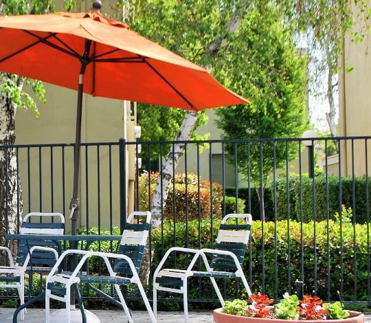 Pool area for the apartments for rent in Sacramento, CA