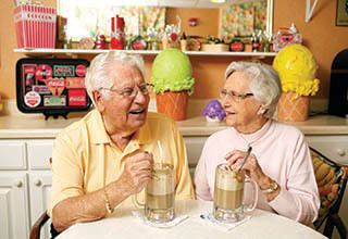 Happy senior couple enjoying life at Rittenhouse Village