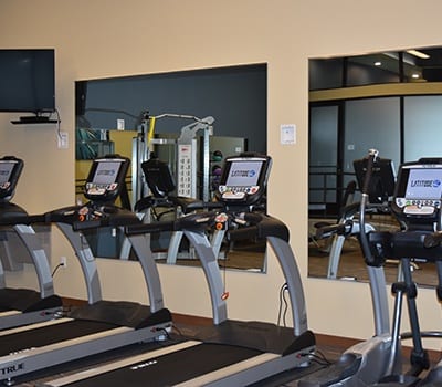 Fitness center at Latitude 47 Apartment Homes