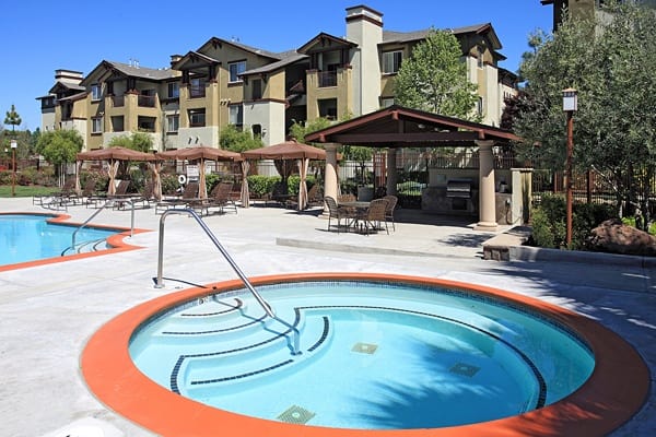 Lounge in the Jacuzzi at The Lodge at Napa Junction and admire the wonderful American Canyon views