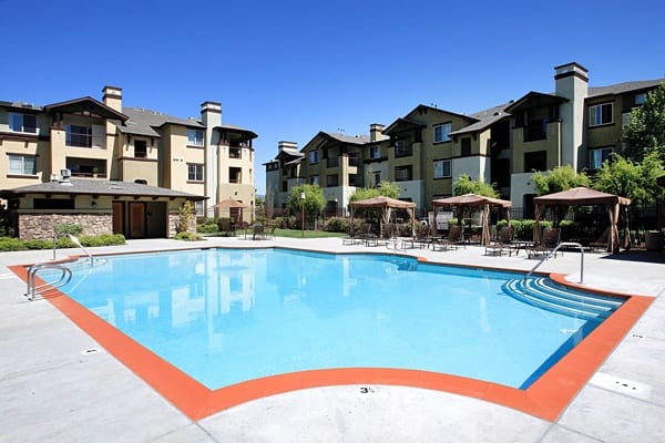 The pretty pool will entice you at The Lodge at Napa Junction in American Canyon, California