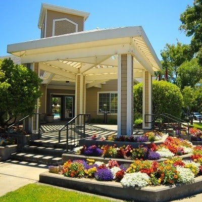 Beautiful green and walking areas with gardens at The Villages