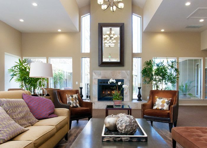 Well decorated living room at Vintage Ridge Apartment Homes