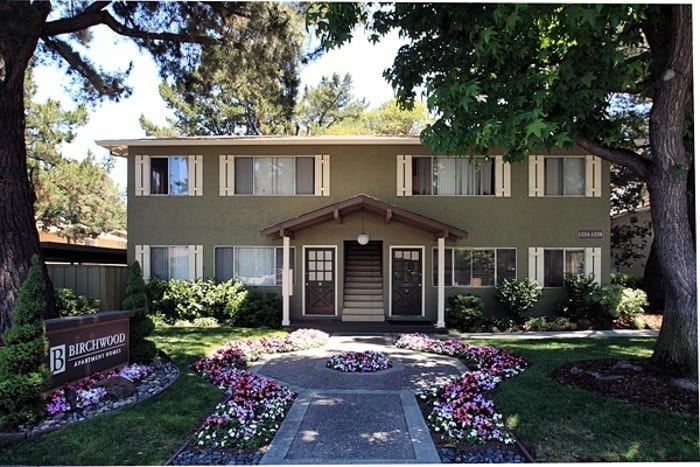 Front view of a Birchwood Apartment Home
