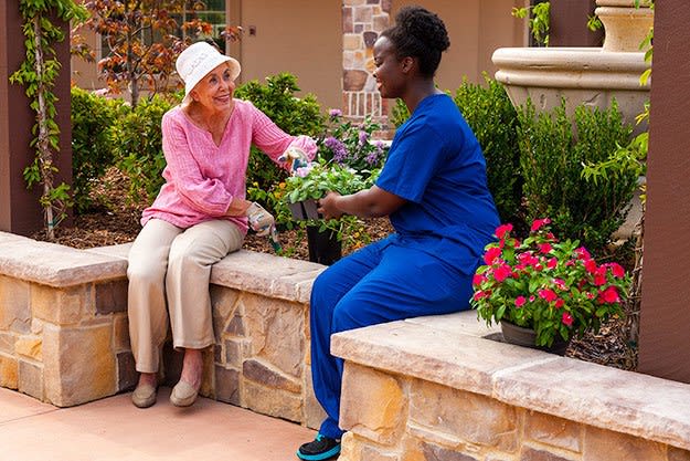 Caregivers at Koelsch Communities senior living communities provide outstanding service