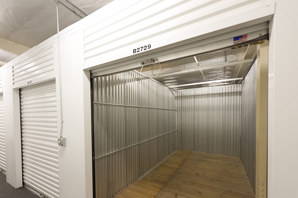 Interior unit at self storage facility in Pasadena, CA.