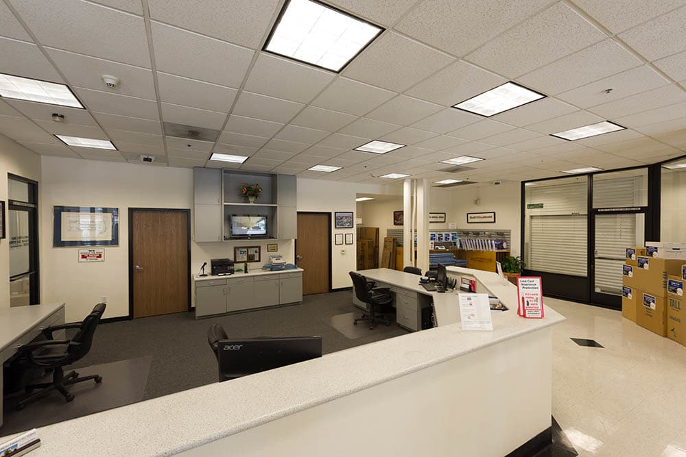 Office at self storage facility in Pasadena, CA.