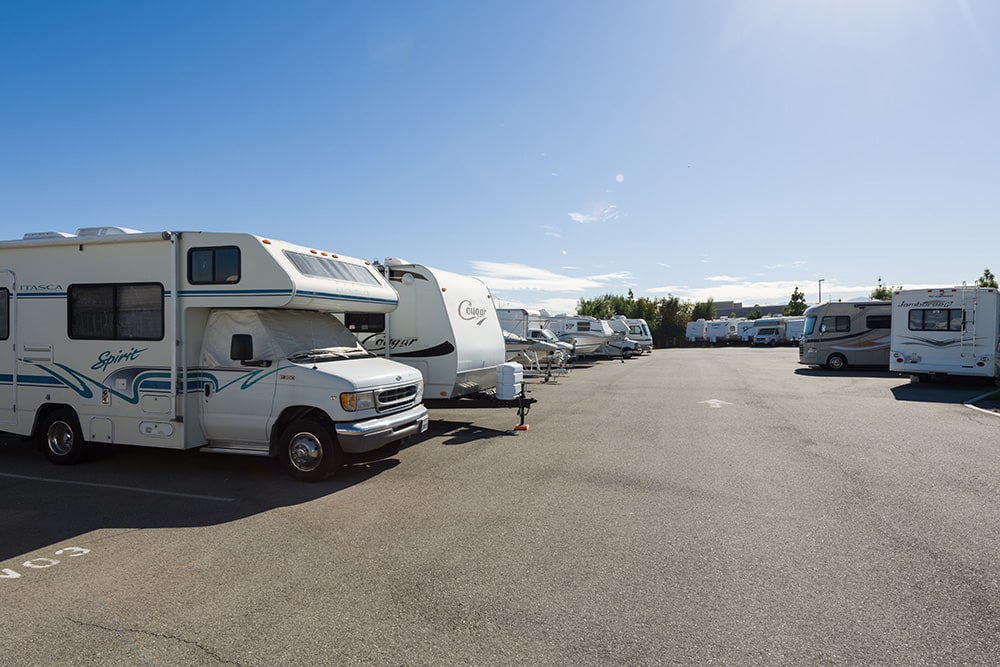 Rv storage at Chino Hills Self Storage in Chino Hills, CA.