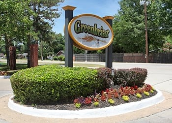 The beautiful swimming pool area is just one of the reasons our residents love Greenbriar Apartments.