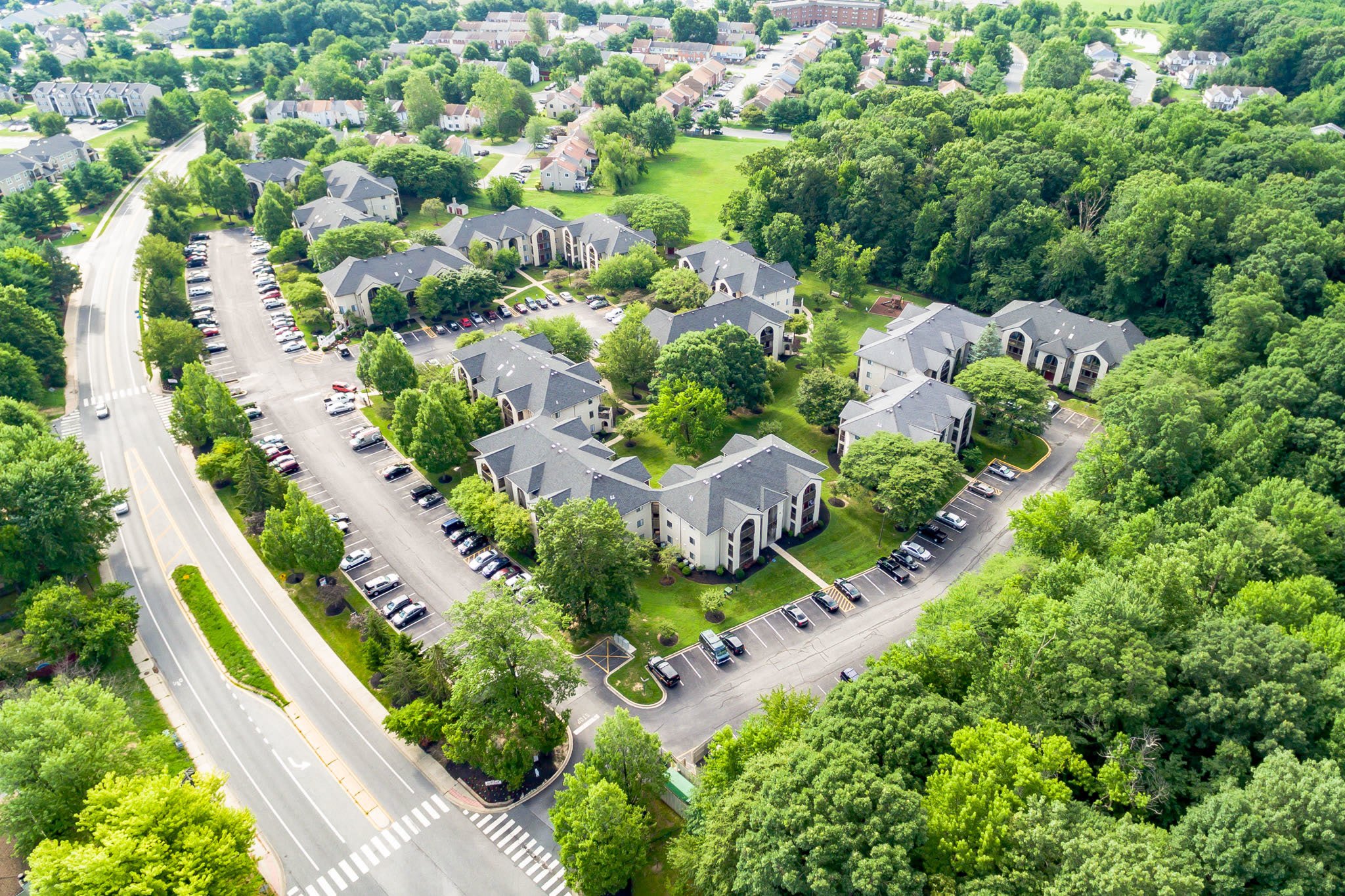 Aerial View of Appleby Apartments in New Castle, Delaware