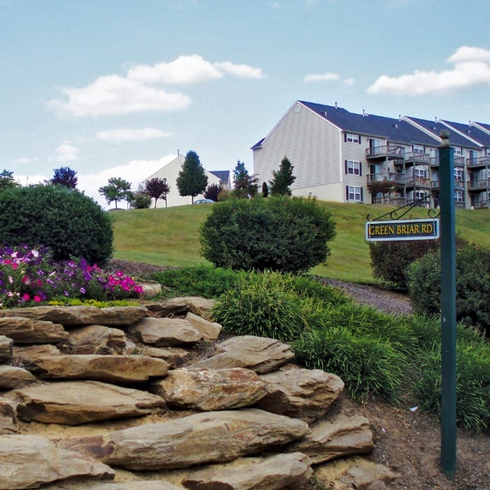 Front of The Fairways Apartments and Townhomes in Thorndale, PA