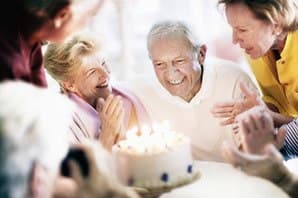 Senior living in Salt Lake City are celebrating with cake