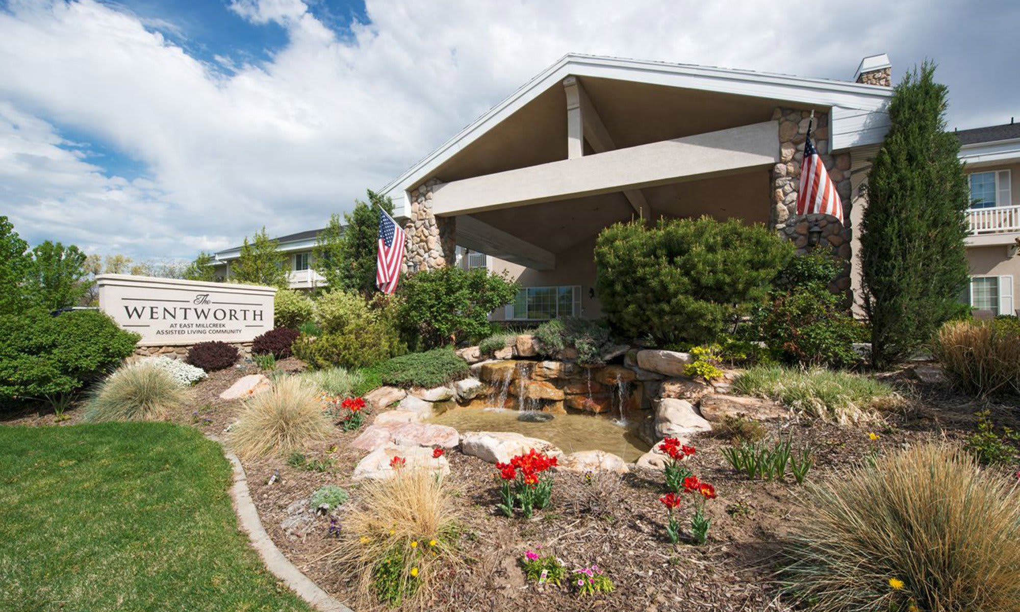 Senior living community in Salt Lake City has a clean exterior building