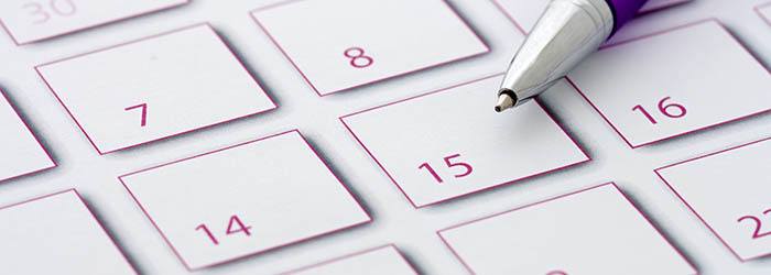 Calendar at Cap Sante Court Retirement Community in Anacortes