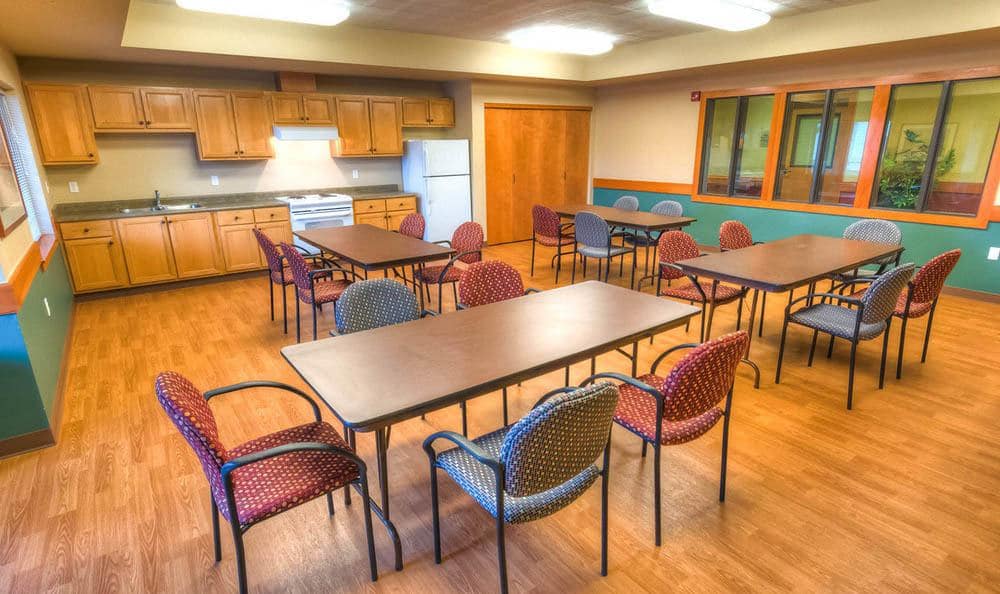 Large Lodge Activity Room At The Quarry Senior Living.