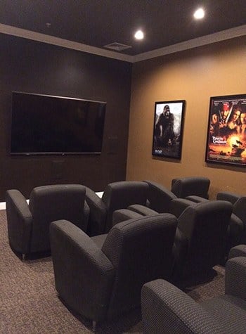 View of the theater at our apartment community in Bedford, NH.