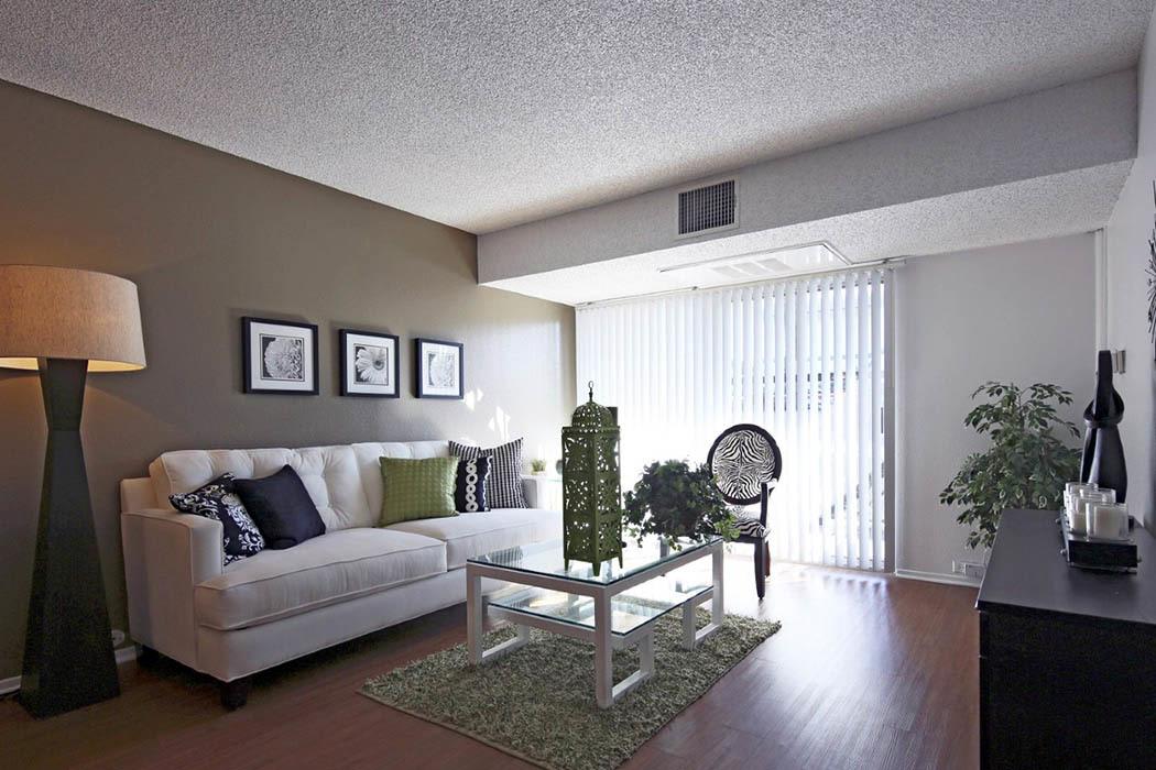 Living room at Crystal View Apartments