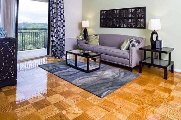 Example Living room at The Warwick Apartments