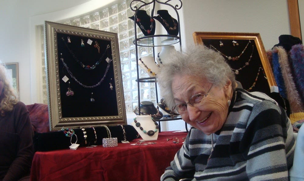 A resident craft sale at Alder Bay Assisted Living in Eureka, California