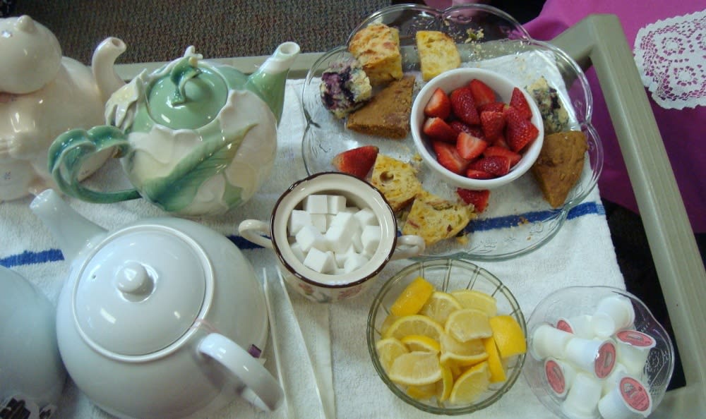 Tea time treats at Alder Bay Assisted Living in Eureka, California