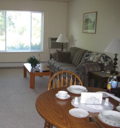 Studio floor plan at Avalon Assisted Living Community.