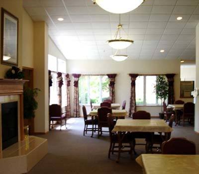 Casual dining room at Avalon Assisted Living Community.