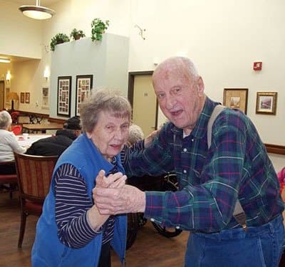 Residents dancing at Bayberry Commons Assisted Living and Memory Care.