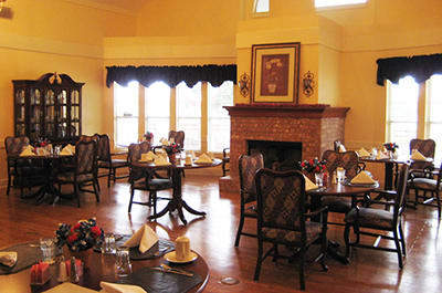 Formal dining room at Flower Mound Assisted Living.
