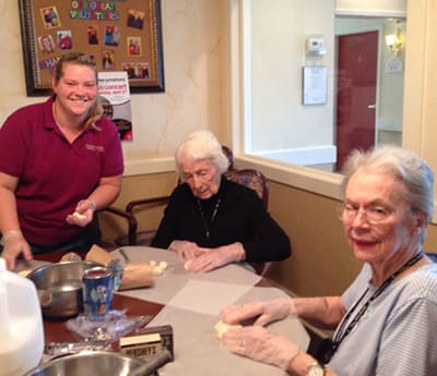 Cooking Corner at Flower Mound Assisted Living.