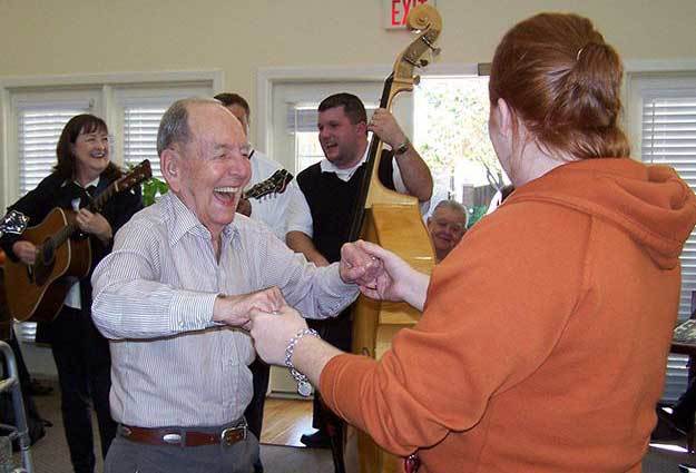 Resident dancing at Flower Mound Assisted Living