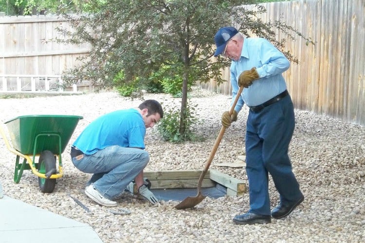 Gardening at Garden Square at Westlake Assisted Living