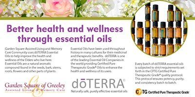 Essential oils at Garden Square of Greeley Assisted Living and Memory Care
