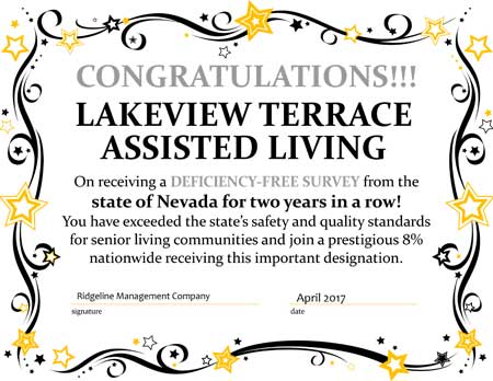 Deficiency Free Award - Lakeview Terrace
