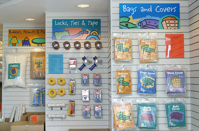 Variety of moving supplies at A-1 Self Storage.