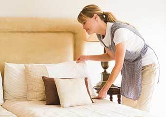 Senior living community with housekeeping and linens service at Lakeside at Mallard Landing