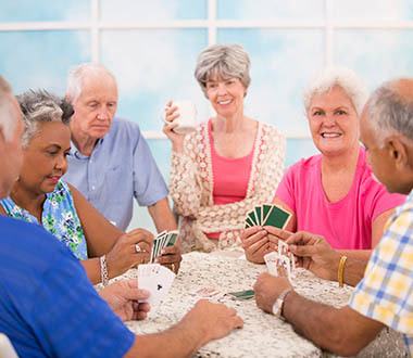 Playing cards at Pasadena Highlands