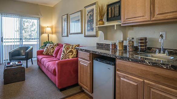 Model floor plan at Carmel Village