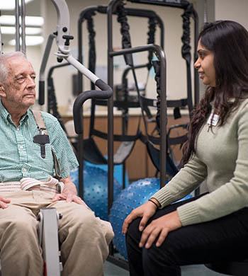 Resident and a personal trainer at Pasadena Highlands's fitness center in Pasadena, California